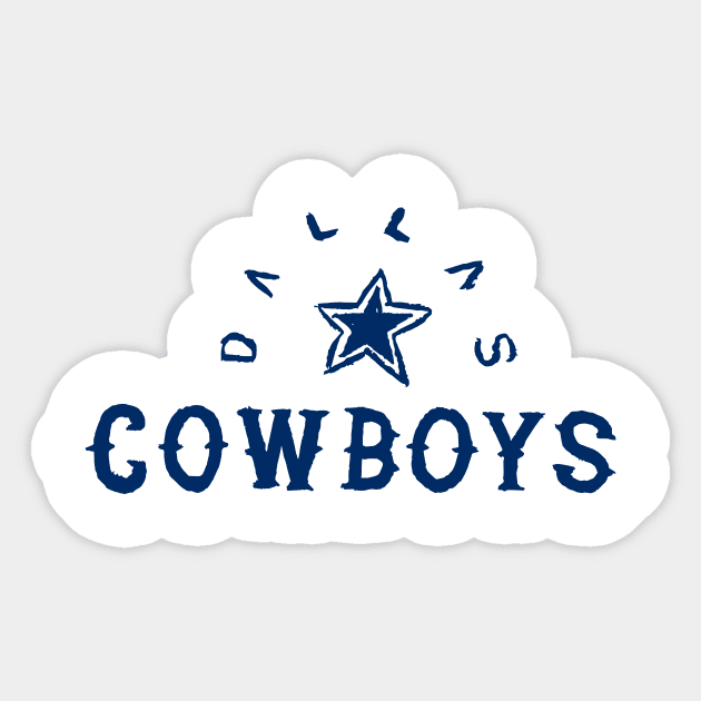 Dallas Cowbooooys 05 Sticker by Very Simple Graph